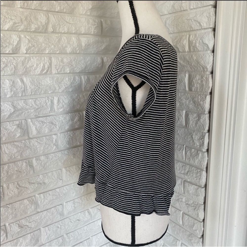 Striped Top with Ruffle Bottom - Picture 2 of 3